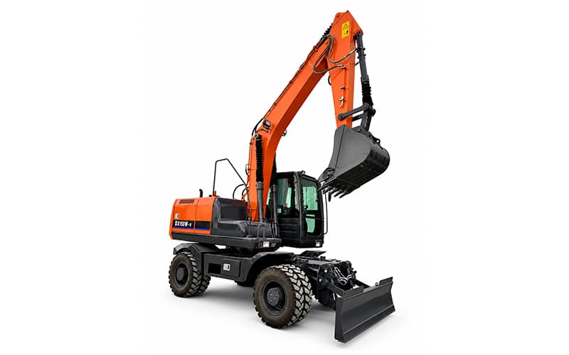 EW150-D graafmachine op wielen van 13,52 ton